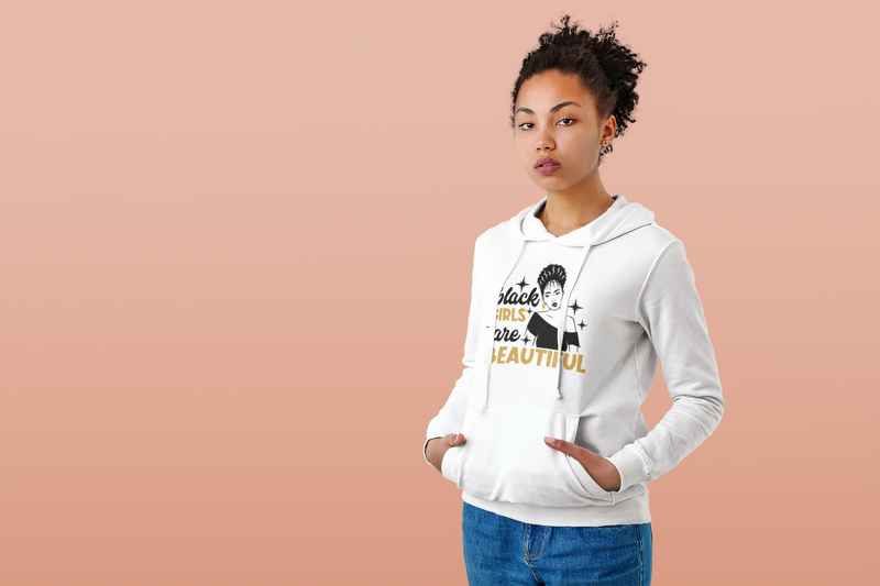 Black Girls Are Beautiful Unisex eco raglan hoodie