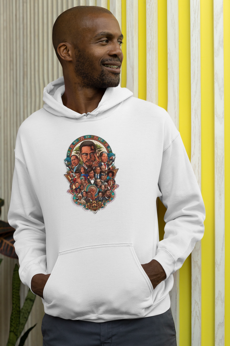Black Leaders Unisex eco raglan hoodie