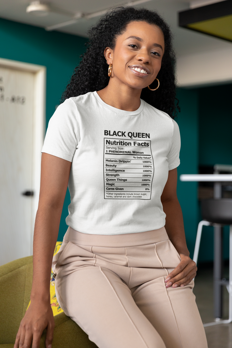 Black Queen Nutrition Facts Women's Relaxed T-Shirt