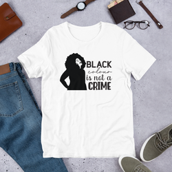 Black colour is not a crime Unisex t-shirt