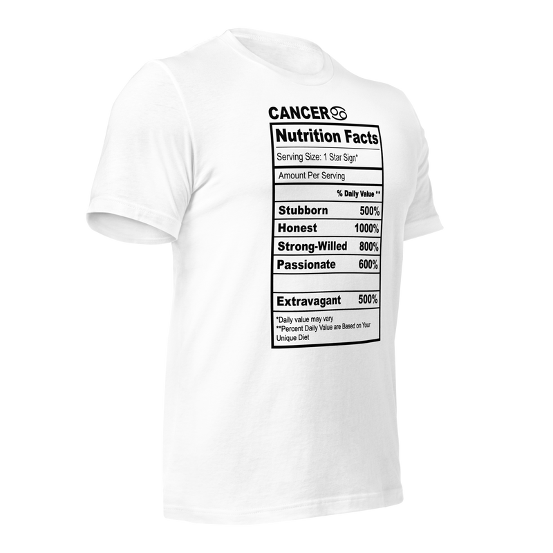 Cancer Nutrition Facts T Shirt