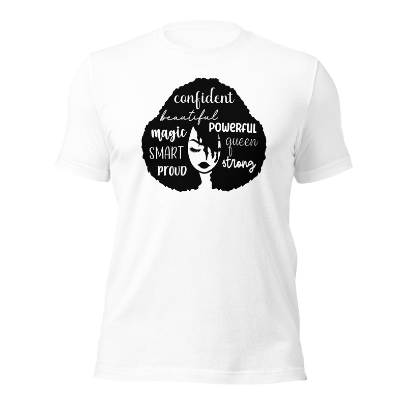 Confident beautiful powerful magic smart queen Unisex t-shirt