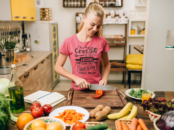 Cooking Is So Awesome Even The Smoke Alarm Cheers Me On Unisex t-shirt