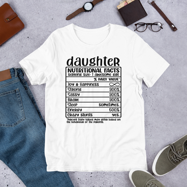Daughter Nutritional Facts Unisex t-shirt