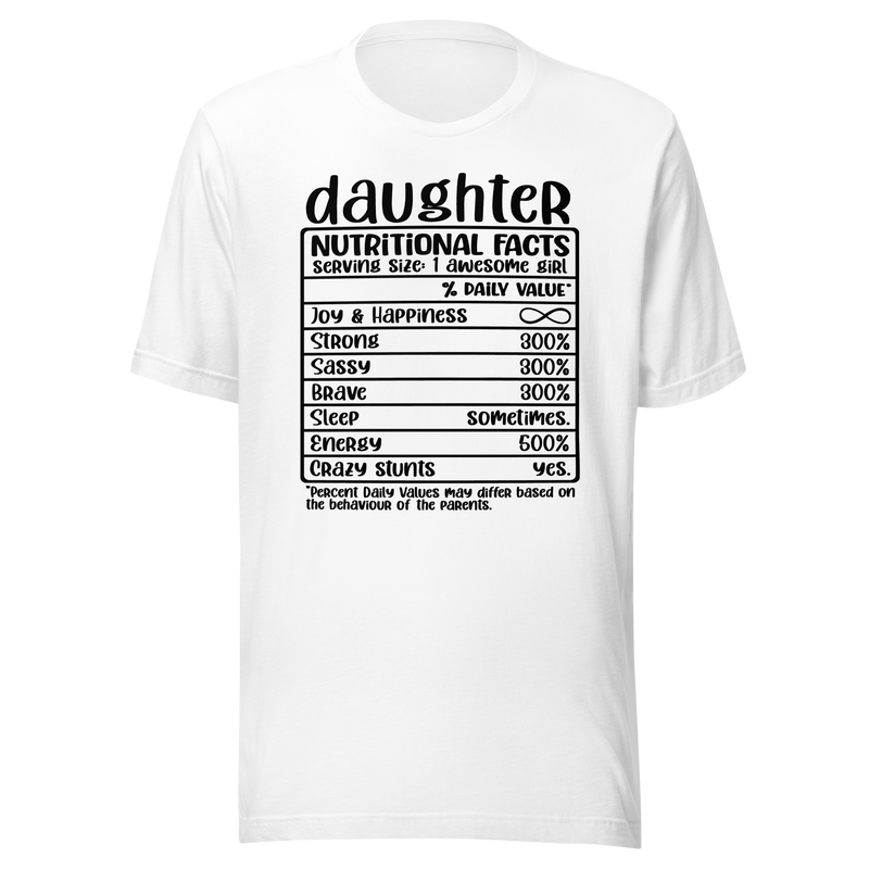 Daughter Nutritional Facts Unisex t-shirt