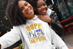 Dope Black Woman Unisex eco raglan hoodie