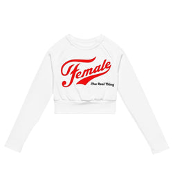 Female The Real Thing Recycled long-sleeve crop top