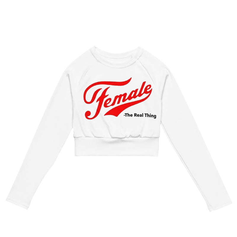 Female The Real Thing Recycled long-sleeve crop top