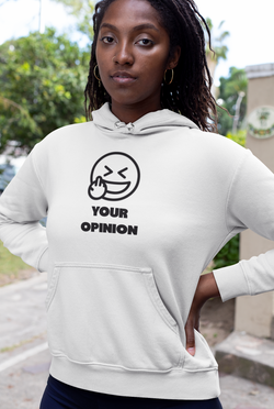 Fuk Your Opinion Unisex eco raglan hoodie