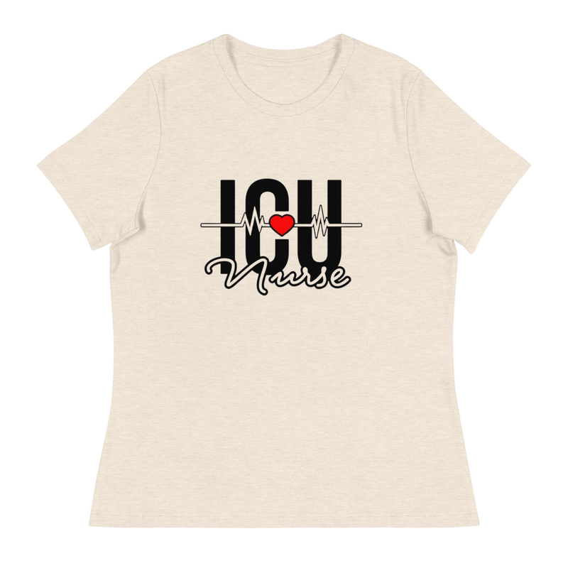 Heart ICU Nurse Women's Relaxed T-Shirt