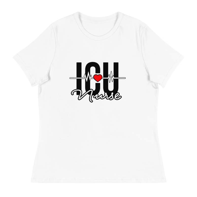 Heart ICU Nurse Women's Relaxed T-Shirt