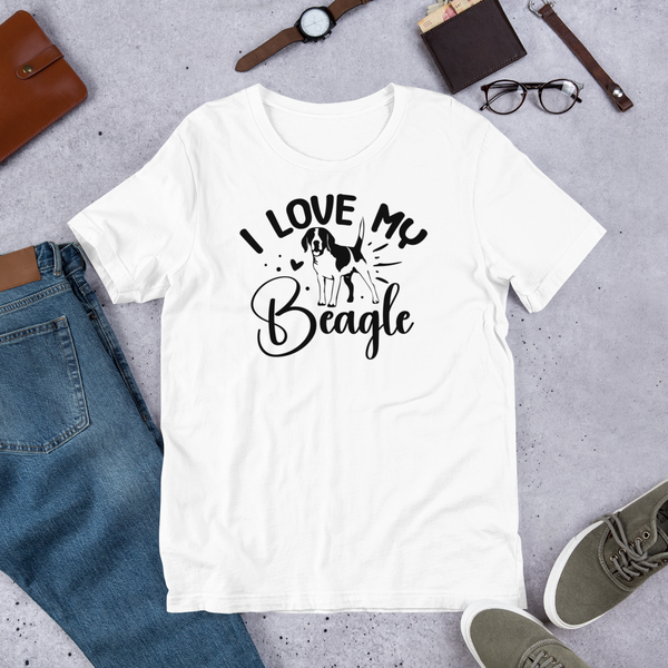 I Love My Beagle Unisex t-shirt