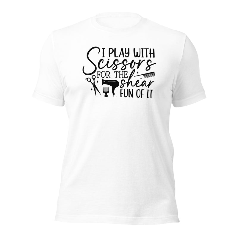 I Play With Scissors Unisex t-shirt