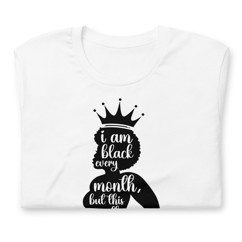 I am black every month, but this month i am blackity Unisex t-shirt