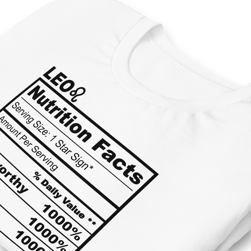 Leo Nutrition Facts T Shirt