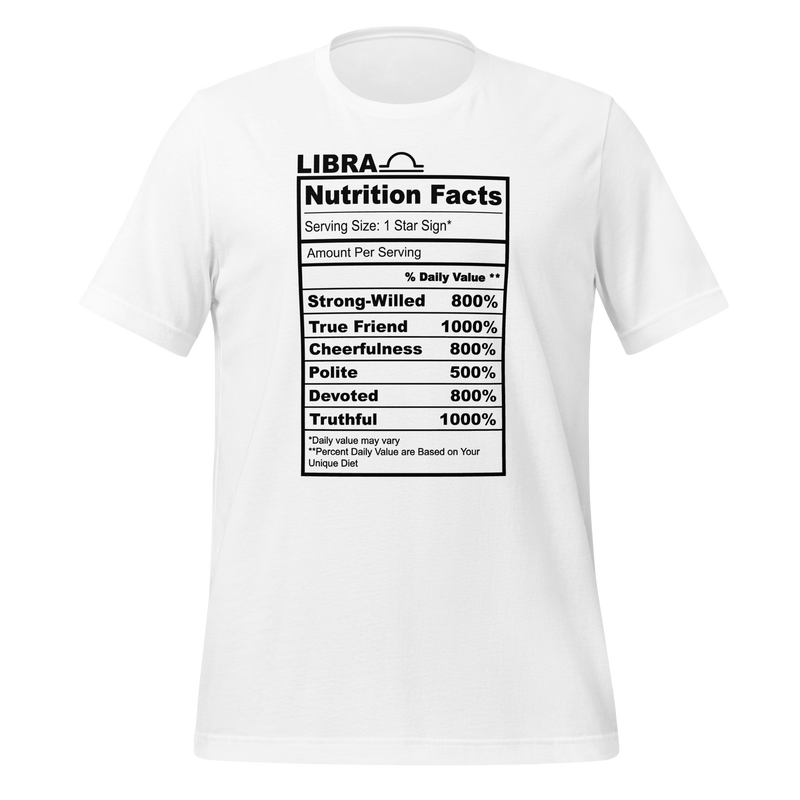 Libra Nutrition Facts T Shirt