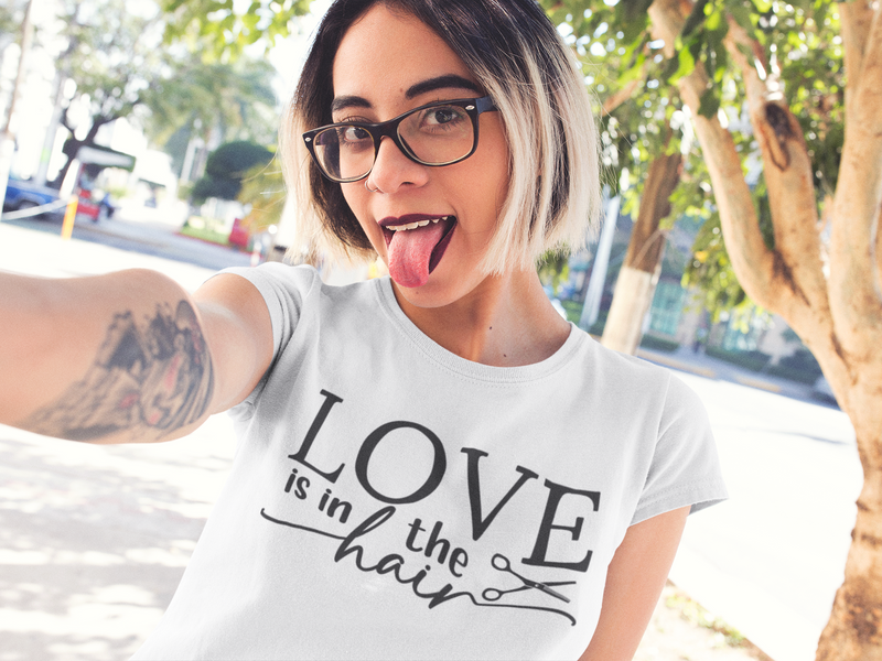 Love is in The Hair Unisex t-shirt