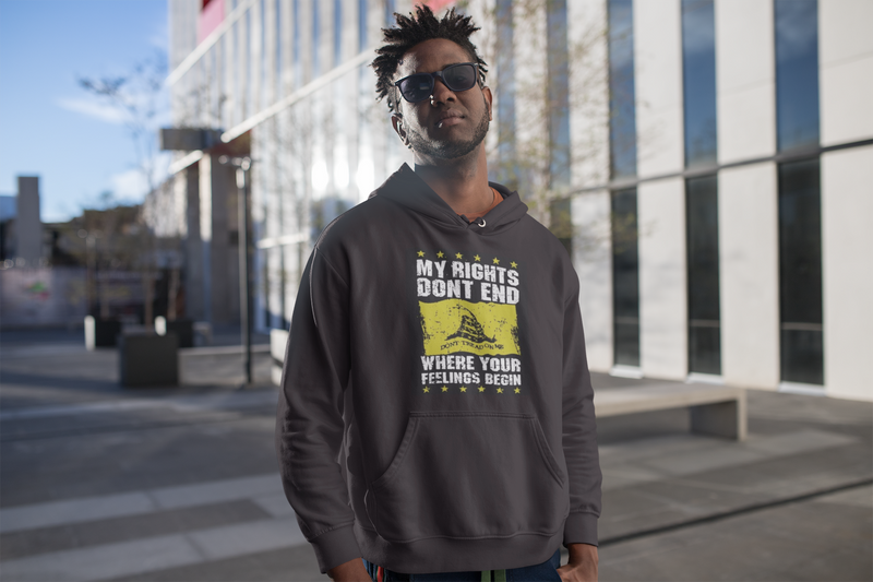 My Rights Don't End Where Your Feelings Begin Unisex eco raglan hoodie