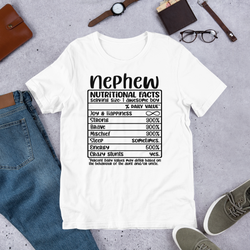 Nephew Nutritional Facts Unisex t-shirt