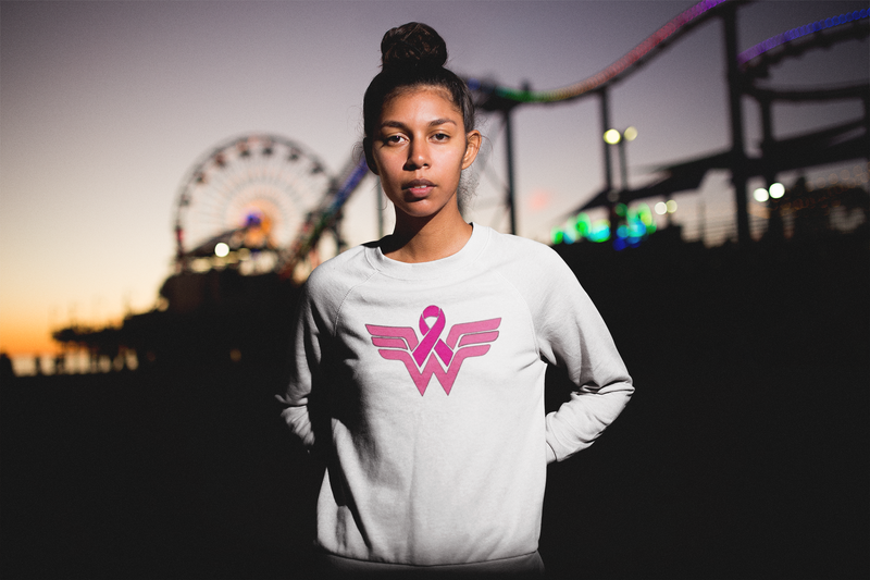 Wonder Woman Inspired Cancer Awareness Unisex Sweatshirt