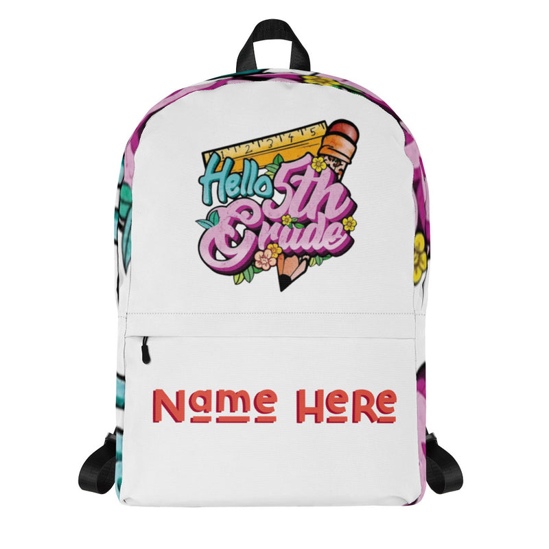 Custom Hello 5th Grade Backpack