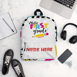Custom Hello First Grade Backpack