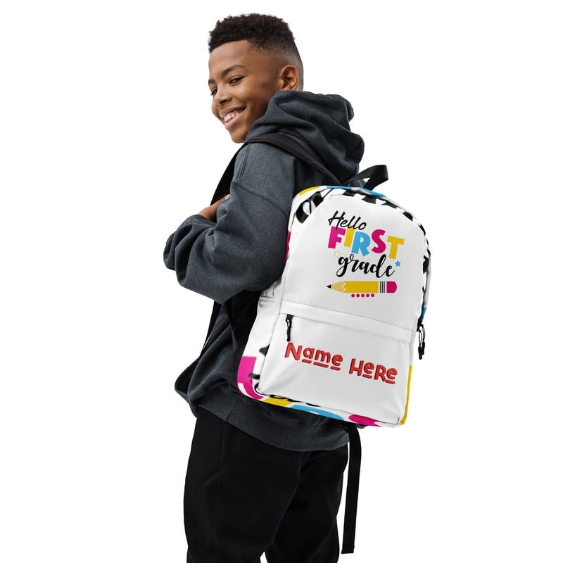 Hello First Grade Custom Backpack