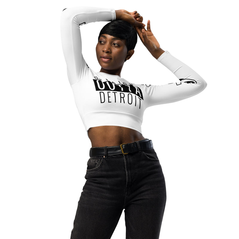Straight Outta Detroit Long Sleeve Crop Top