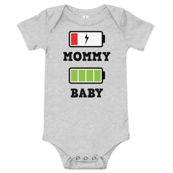 Mommy Baby Batteries Baby short sleeve one piece