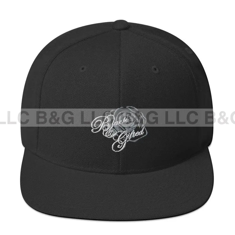 Black & Gifted Apparel: 4 US BY US - Snapback Hat - Black/Grey hat Black & Gifted LLC Black 