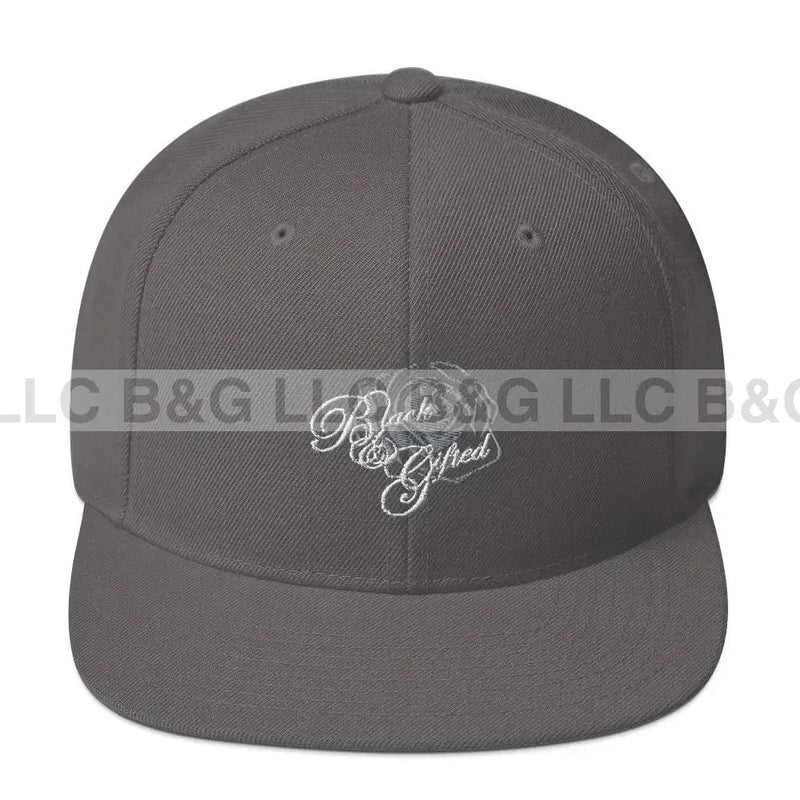 Black & Gifted Apparel: 4 US BY US - Snapback Hat - Black/Grey hat Black & Gifted LLC Dark Grey 