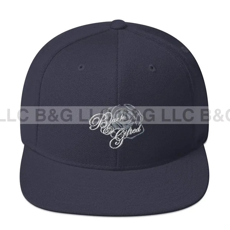 Black & Gifted Apparel: 4 US BY US - Snapback Hat - Black/Grey hat Black & Gifted LLC Navy 