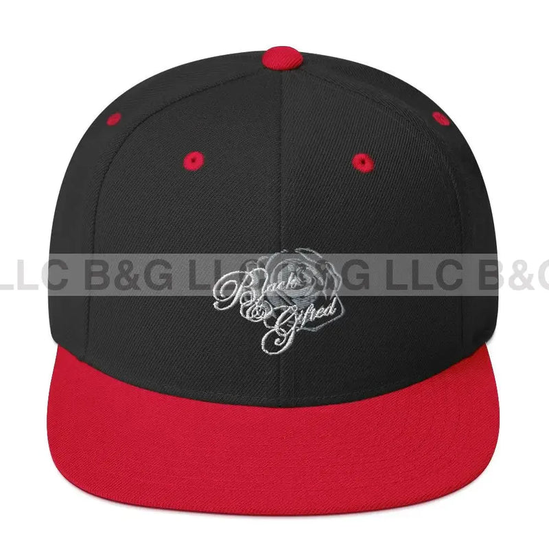 Black & Gifted Apparel: 4 US BY US - Snapback Hat - Black/Grey hat Black & Gifted LLC Black/ Red 