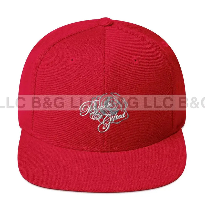 Black & Gifted Apparel: 4 US BY US - Snapback Hat - Black/Grey hat Black & Gifted LLC Red 