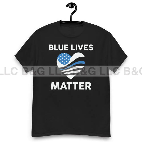 Blue Lives Matter Heart Men's classic tee