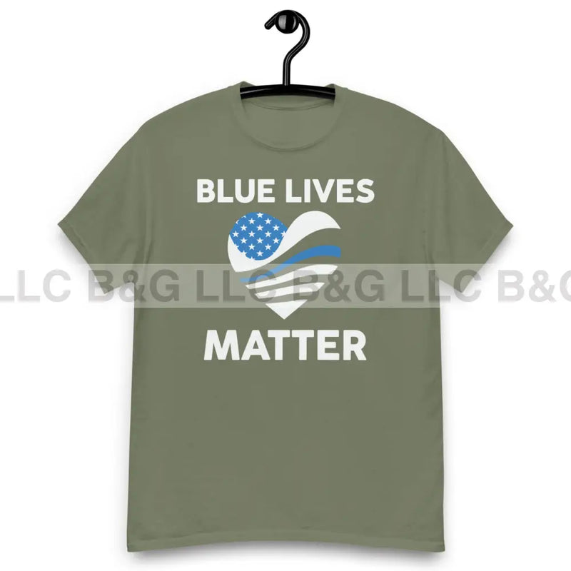 Blue Lives Matter Heart Men's classic tee