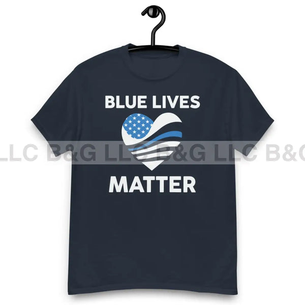 Blue Lives Matter Heart Men's classic tee