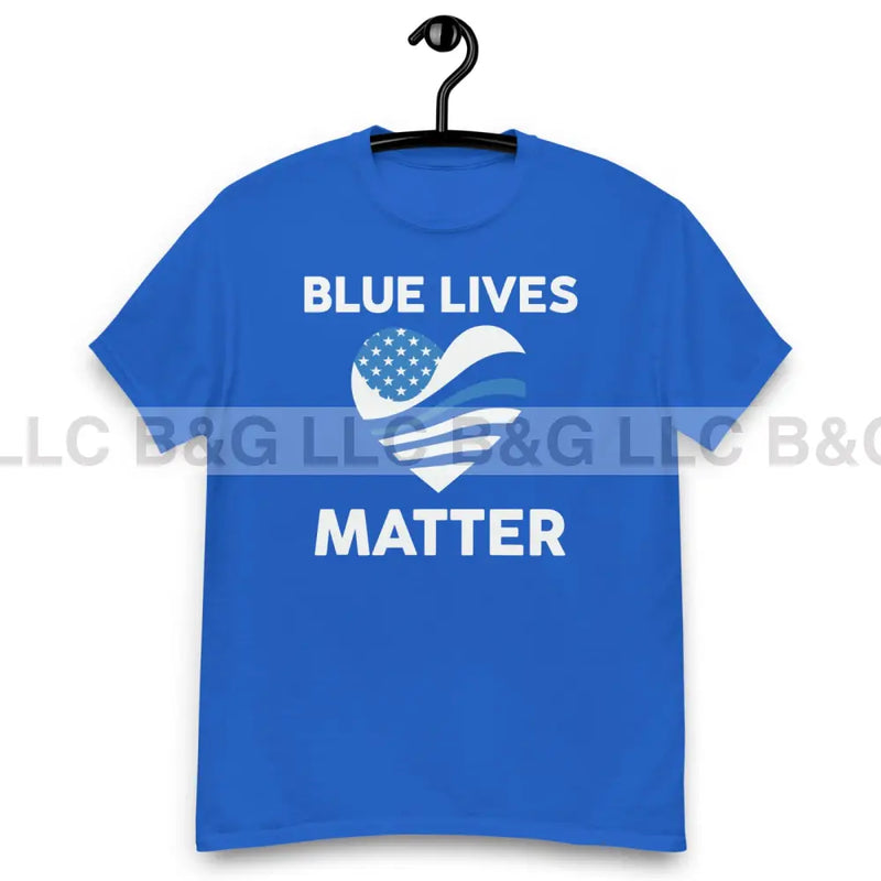 Blue Lives Matter Heart Men's classic tee