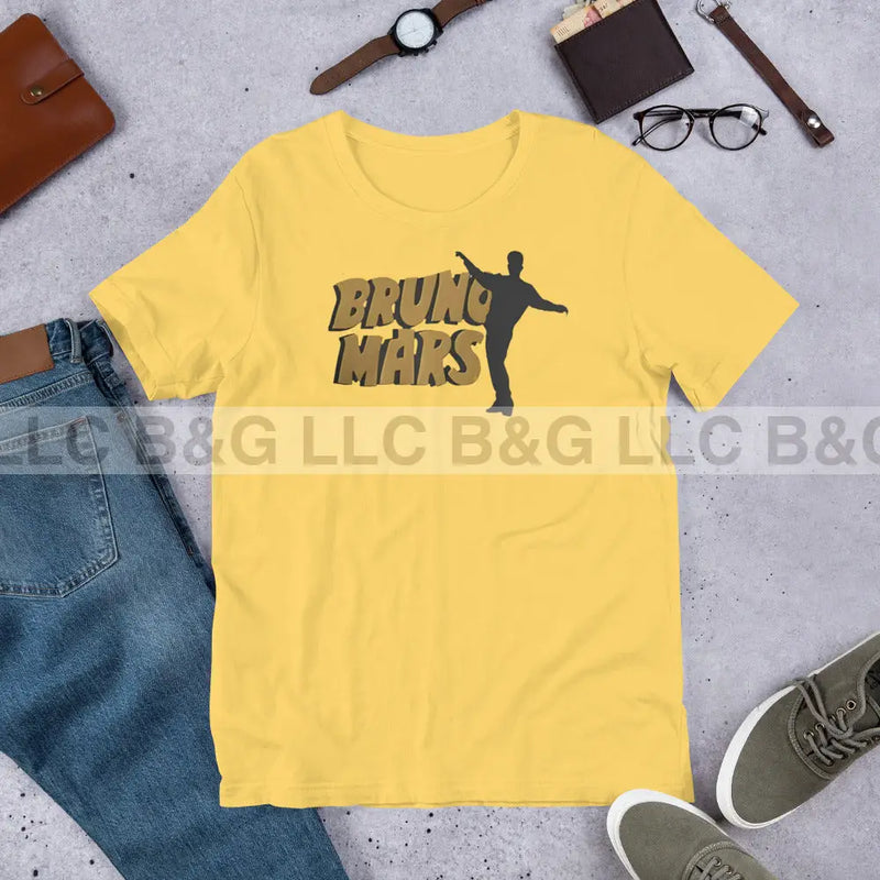 Bruno Mars Unisex T-Shirt Yellow / S