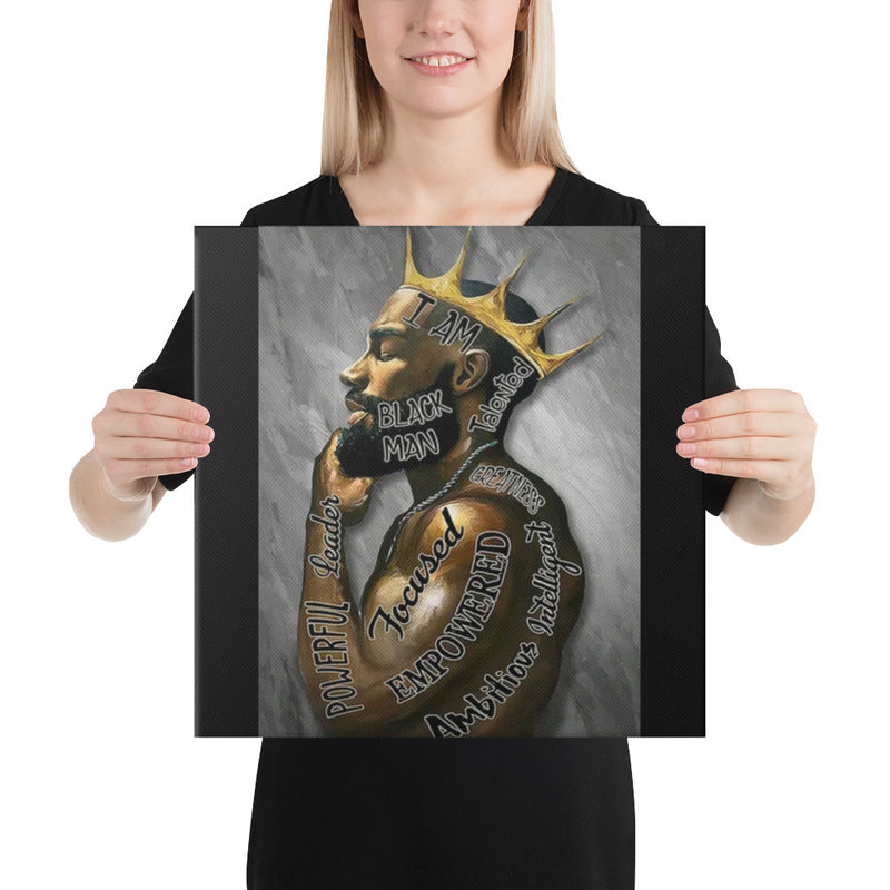 Empowered Black King Canvas