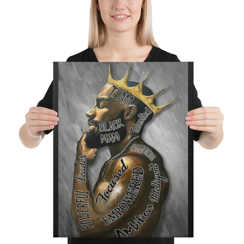 Empowered Black King Canvas