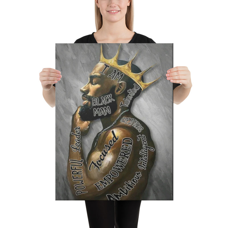 Empowered Black King Canvas