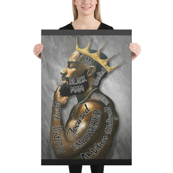 Empowered Black King Canvas