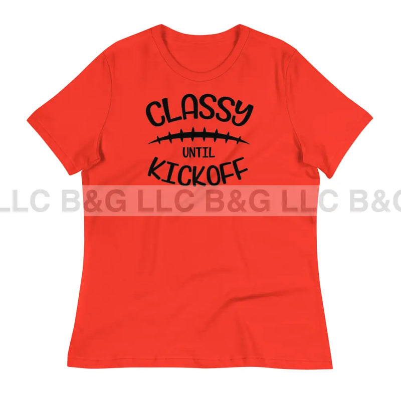 Classy Until Kickoff Women's Relaxed T-Shirt