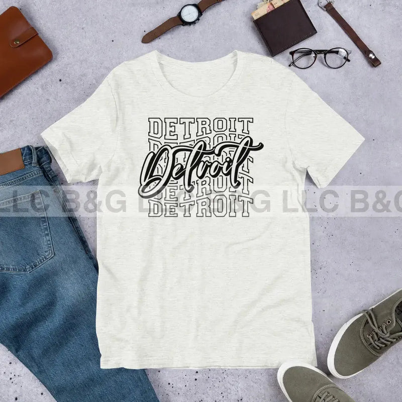 Cursive Detroit Unisex t-shirt