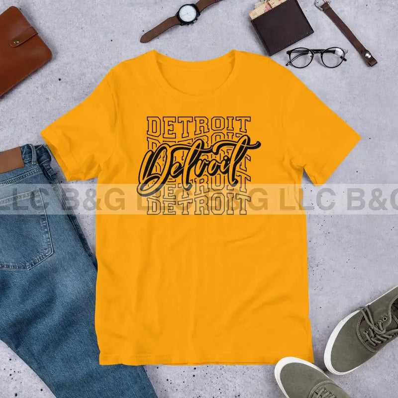 Cursive Detroit Unisex t-shirt