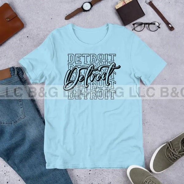 Cursive Detroit Unisex t-shirt