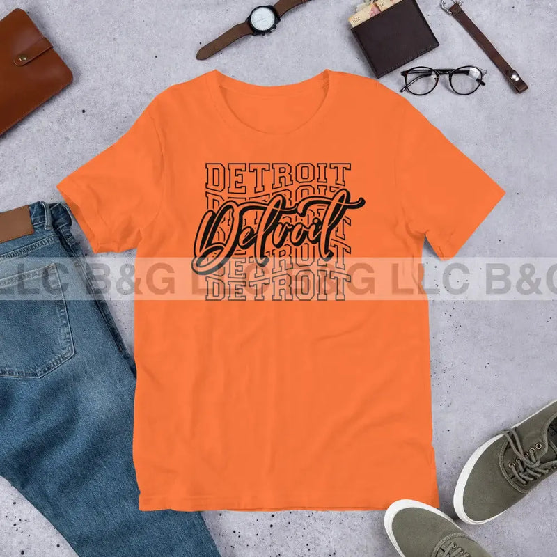 Cursive Detroit Unisex t-shirt