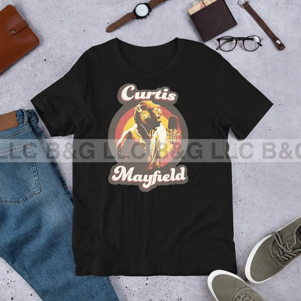 Curtis Mayfield Unisex T-Shirt Black / Xs T-Shirt