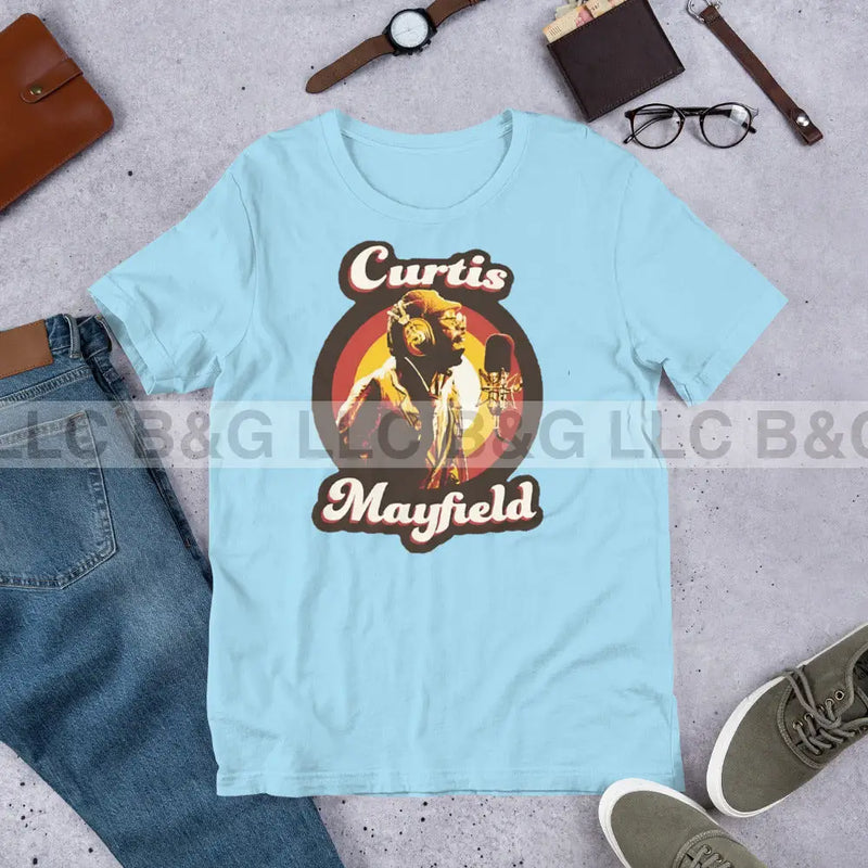 Curtis Mayfield Unisex T-Shirt Ocean Blue / S T-Shirt